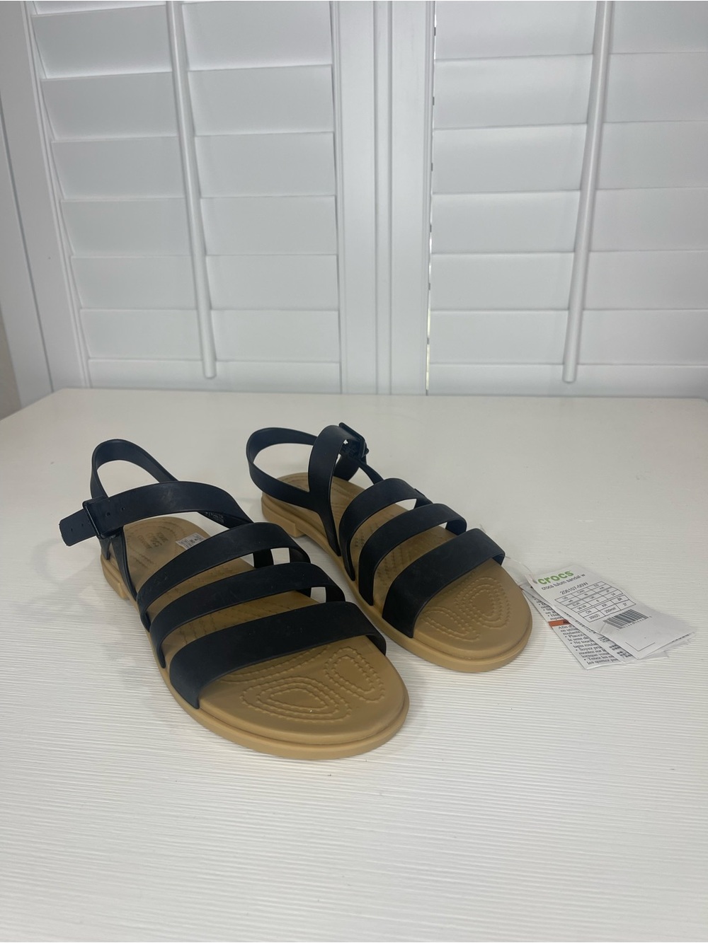 CROCS Tulum Black Multi-Strap Sandals